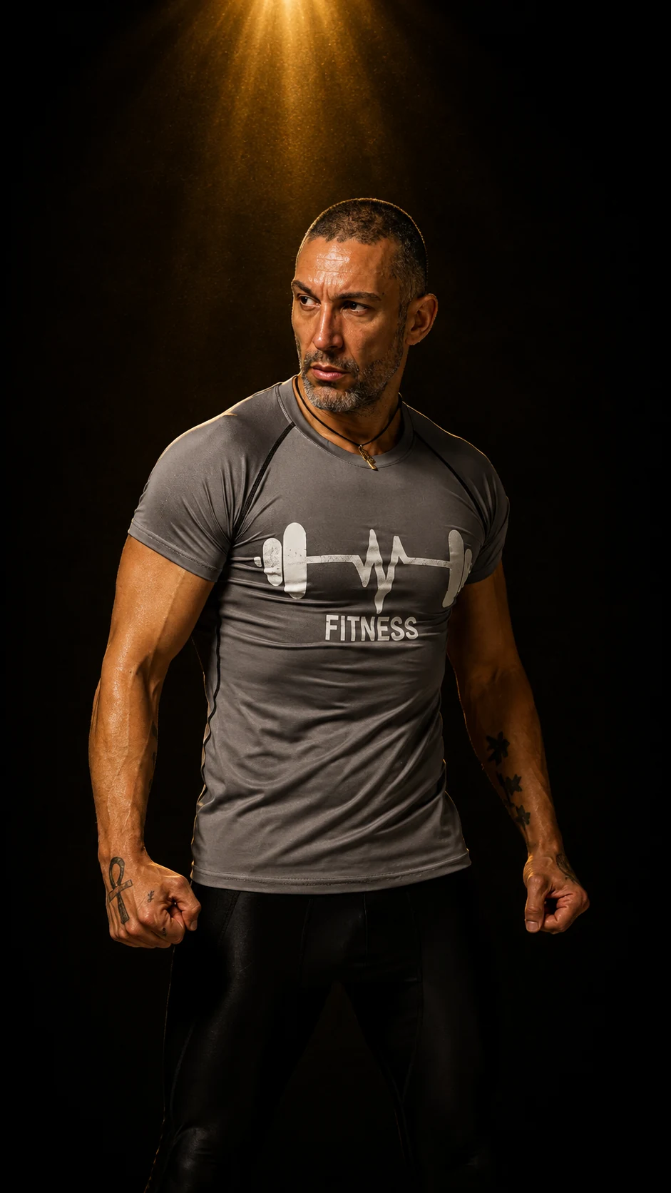 José Pérez con camiseta gris de entrenamiento, retrato editorial